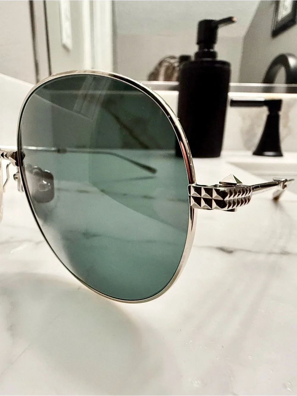 Valentino Silver Frame round Lens Women's Sunglasses 100% authentic please read
